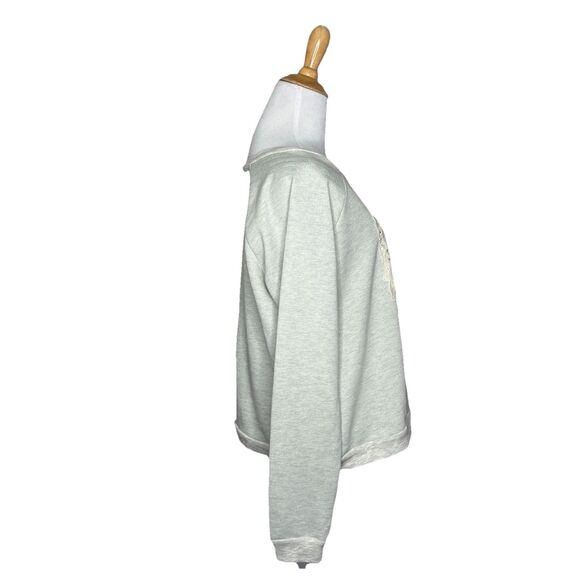 Miss Me Sweater Gray Pullover Long Sleeve Sweat Shirt Owl Knit Womens Large - Picture 5 of 7